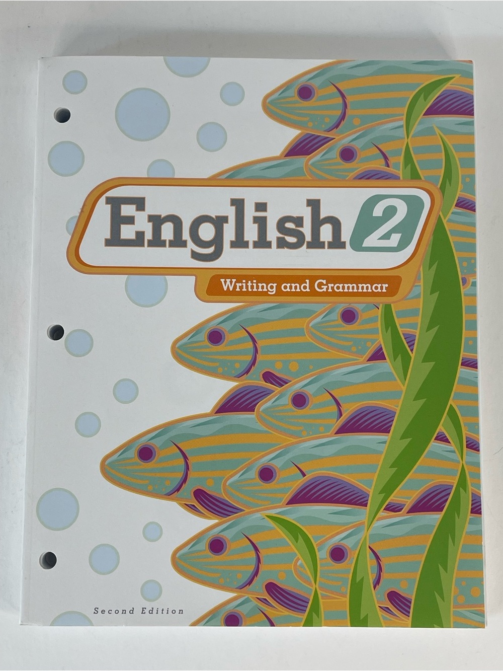 English 2 Writing and Grammar Workbook - Multicolor Fish Design